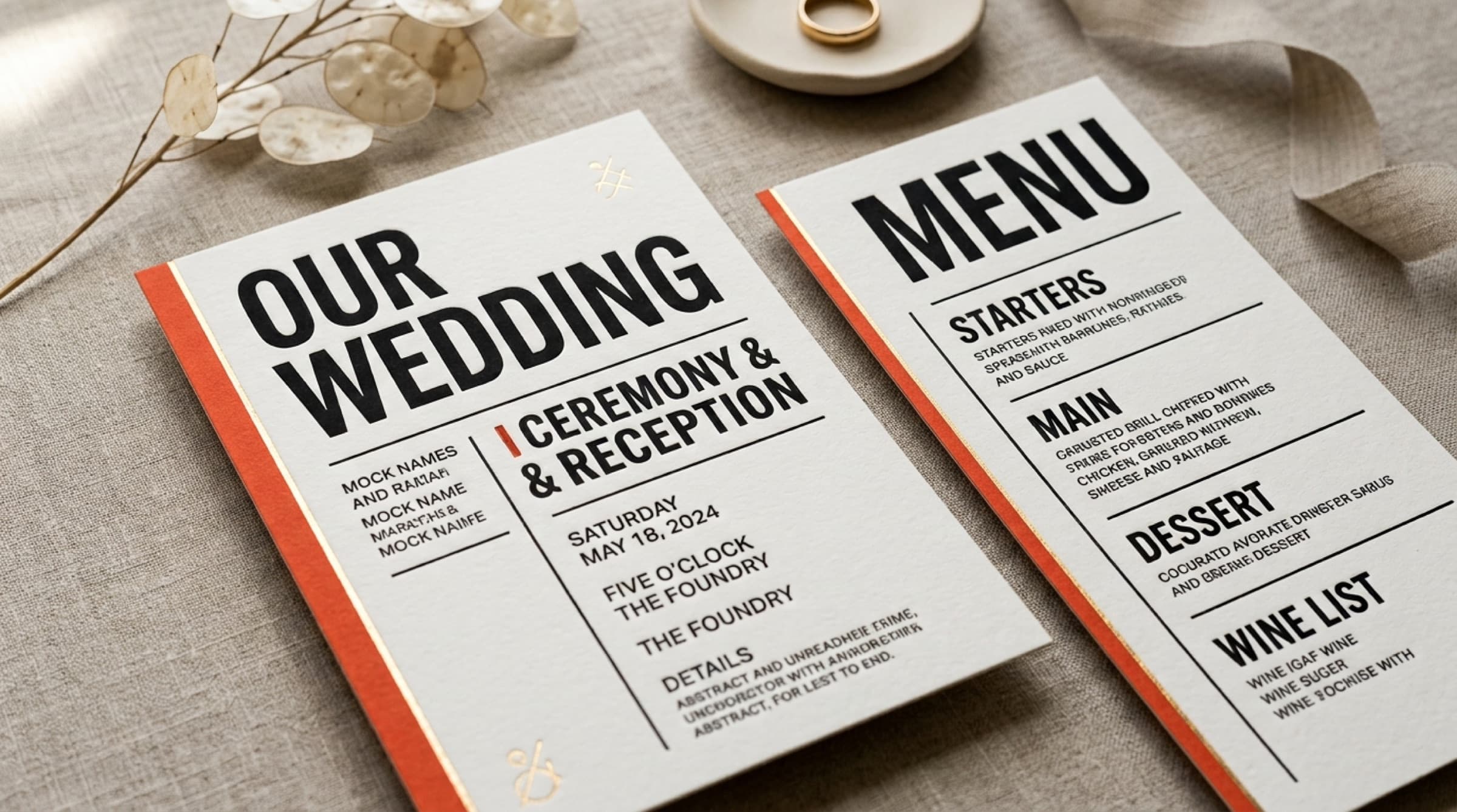 Invitations & menus